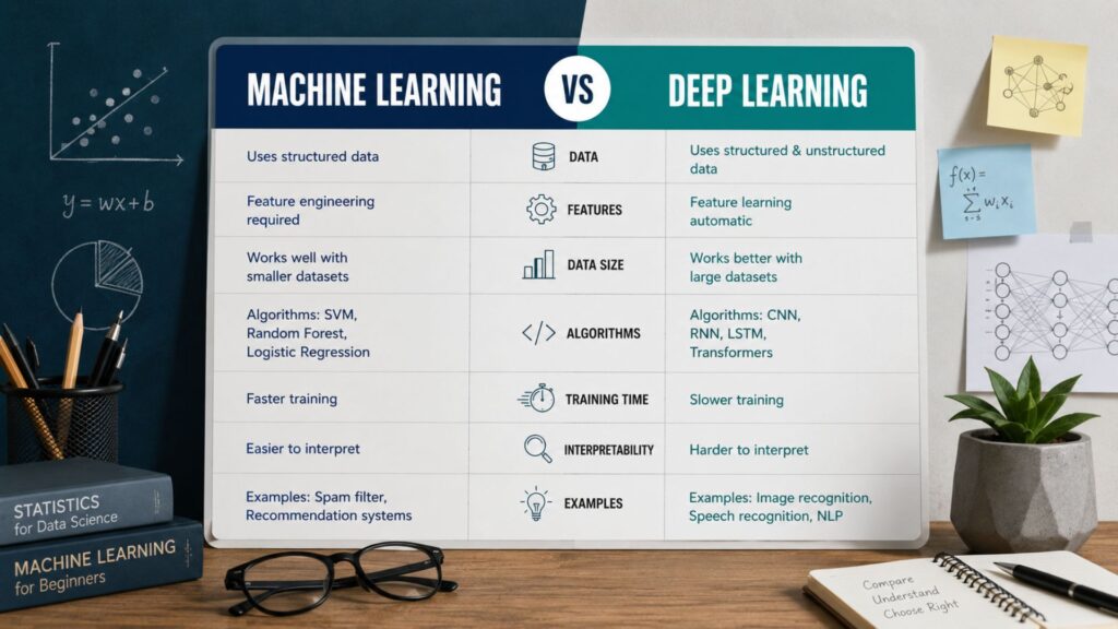Machine Learning vs Deep Learning
