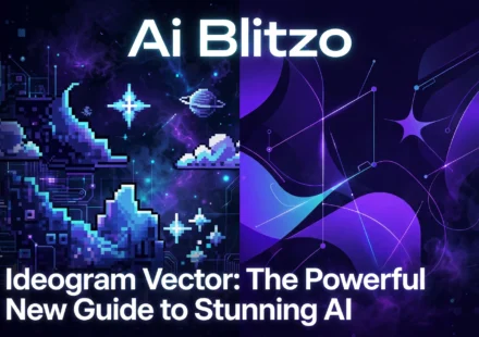 Ideogram Vector hero image showing raster artwork becoming clean editable vector shapes.