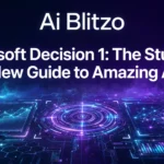 Microsoft Decision 1 futuristic dashboard hero image with headline