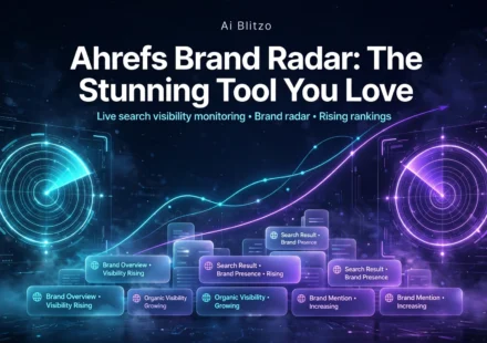 Ahrefs Brand Radar: The Stunning Tool You Love featured image with radar screens over a search results skyline