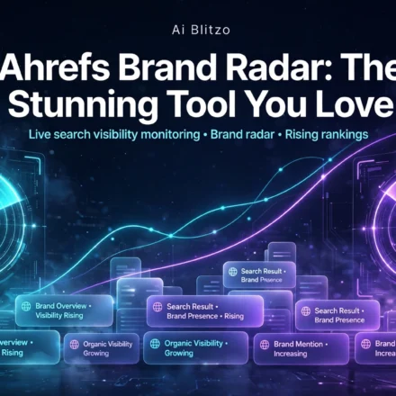 Ahrefs Brand Radar: The Stunning Tool You Love featured image with radar screens over a search results skyline